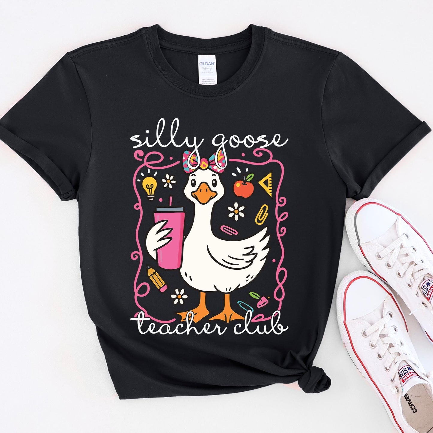 Silly Goose Teacher Club Shirt, Funny Teacher Appreciation Shirt, Cute Goose Teacher Tee, Teacher Gift for Women, End of School Year Shirt