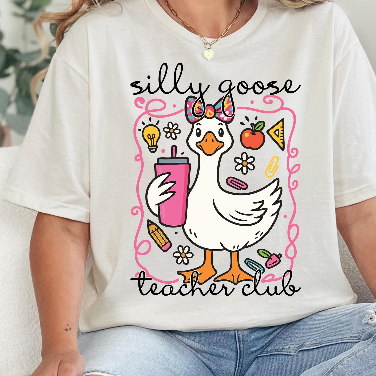 Silly Goose Teacher Club Shirt, Funny Teacher Appreciation Shirt, Cute Goose Teacher Tee, Teacher Gift for Women, End of School Year Shirt